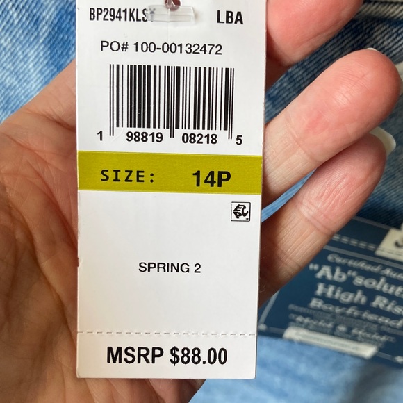 Democracy absolution high rise boyfriend jean slimming panels Denim Jean 14P - Picture 16 of 17